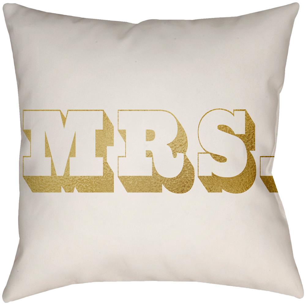 Livabliss - Mr & Mrs 18inLx18inW Accent Pillow - MRSS002-1818 veiw 1