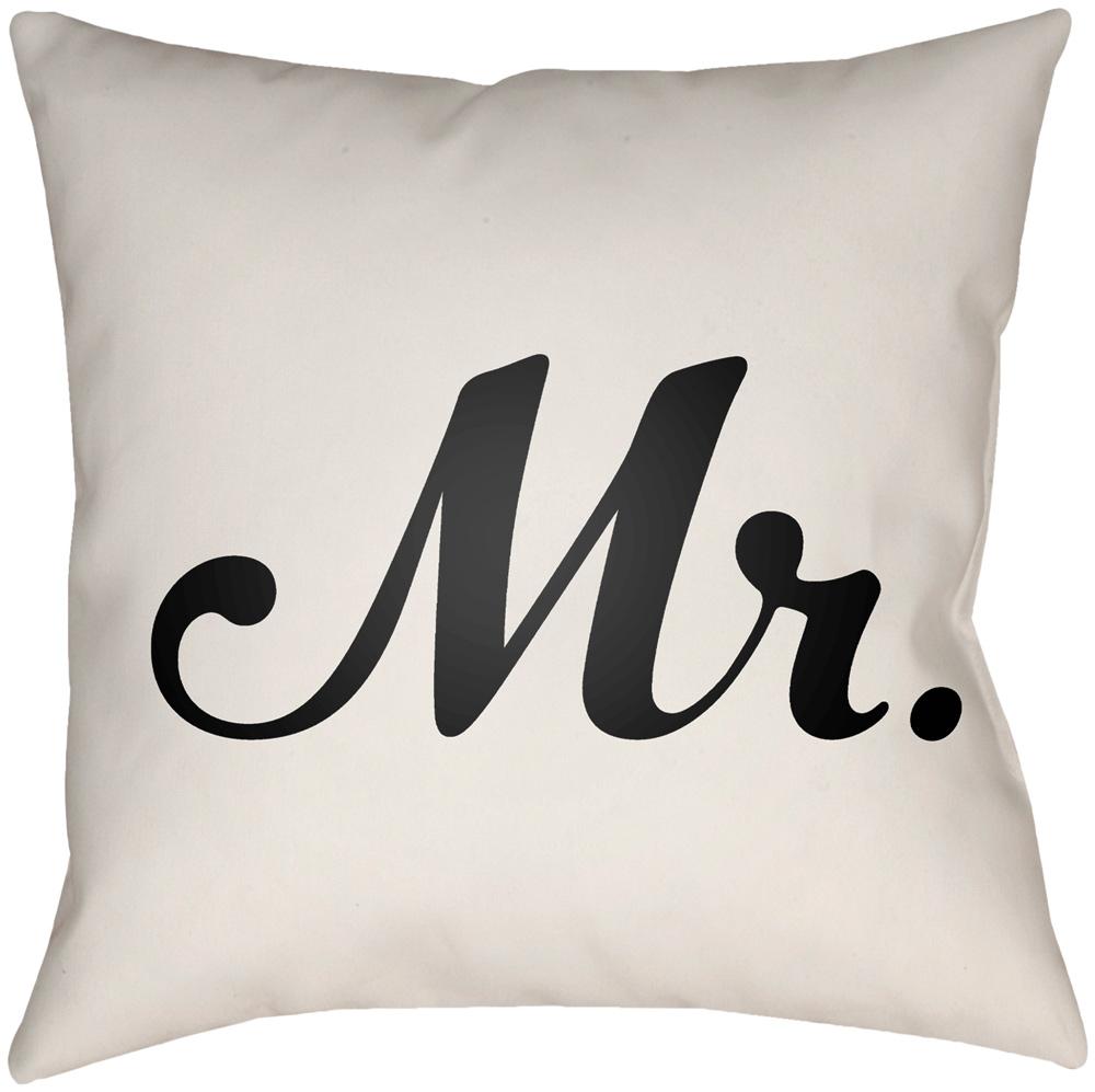 Livabliss - Mr & Mrs 18inLx18inW Accent Pillow - MRSS005-1818 veiw 1