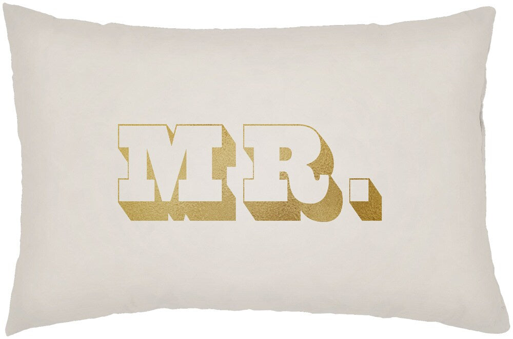 Livabliss - Mr & Mrs 14inLx22inW Lumbar Pillow - MRSS006-1422 veiw 1