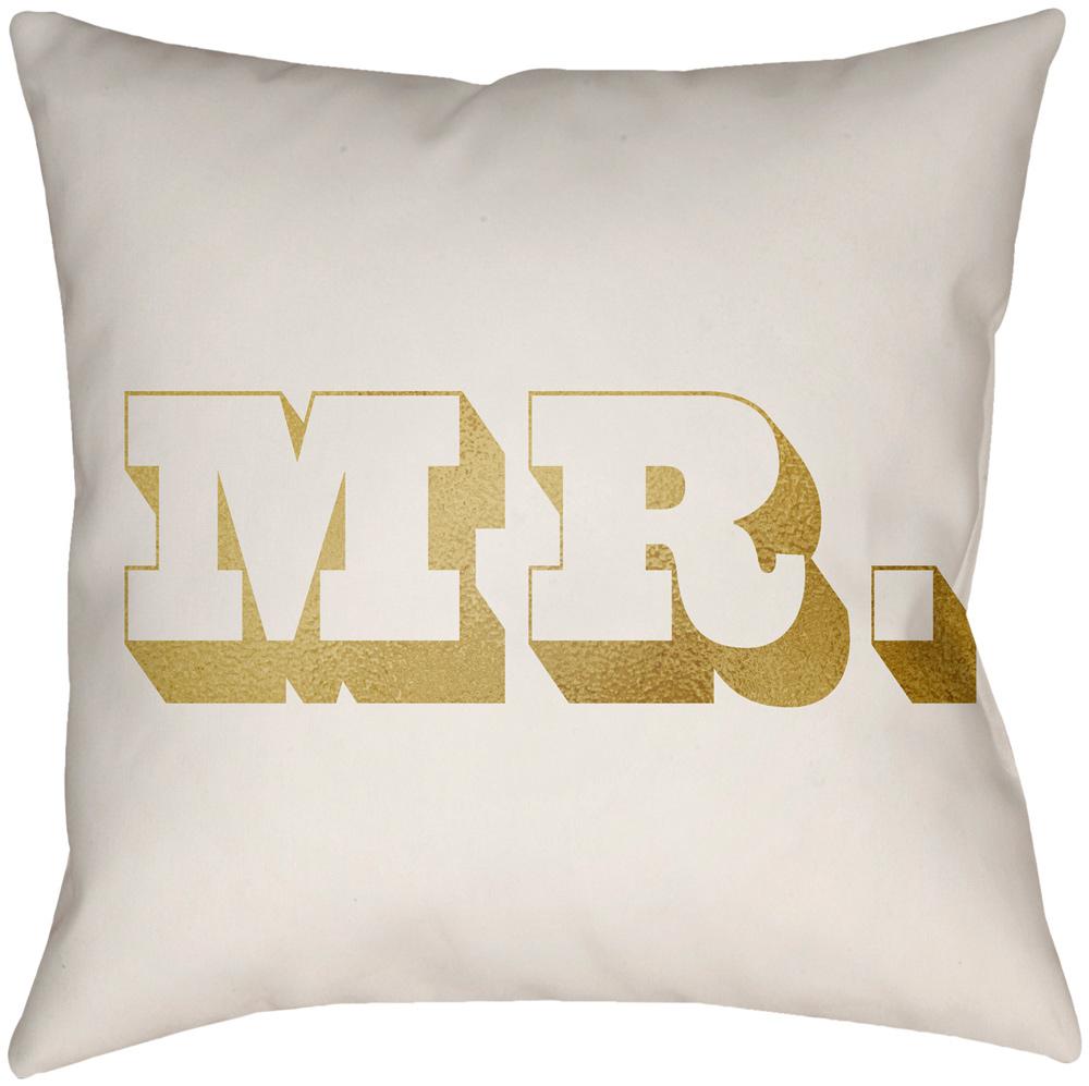 Livabliss - Mr & Mrs 16inLx16inW Accent Pillow - MRSS006-1616 veiw 1
