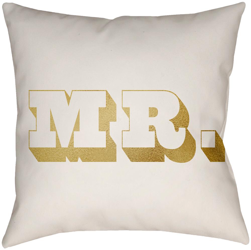 Livabliss - Mr & Mrs 18inLx18inW Accent Pillow - MRSS006-1818 veiw 1
