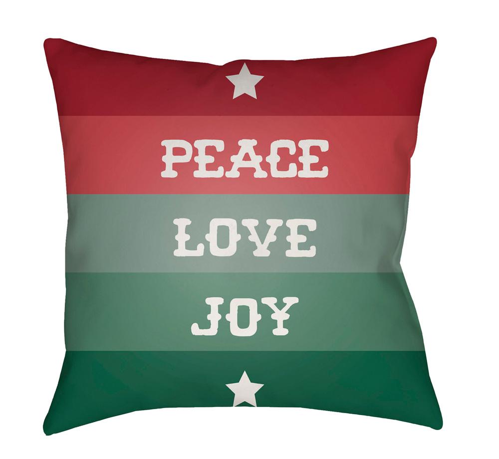 Livabliss - Peace Love Joy 18inLx18inW Accent Pillow - HDY076-1818 veiw 1