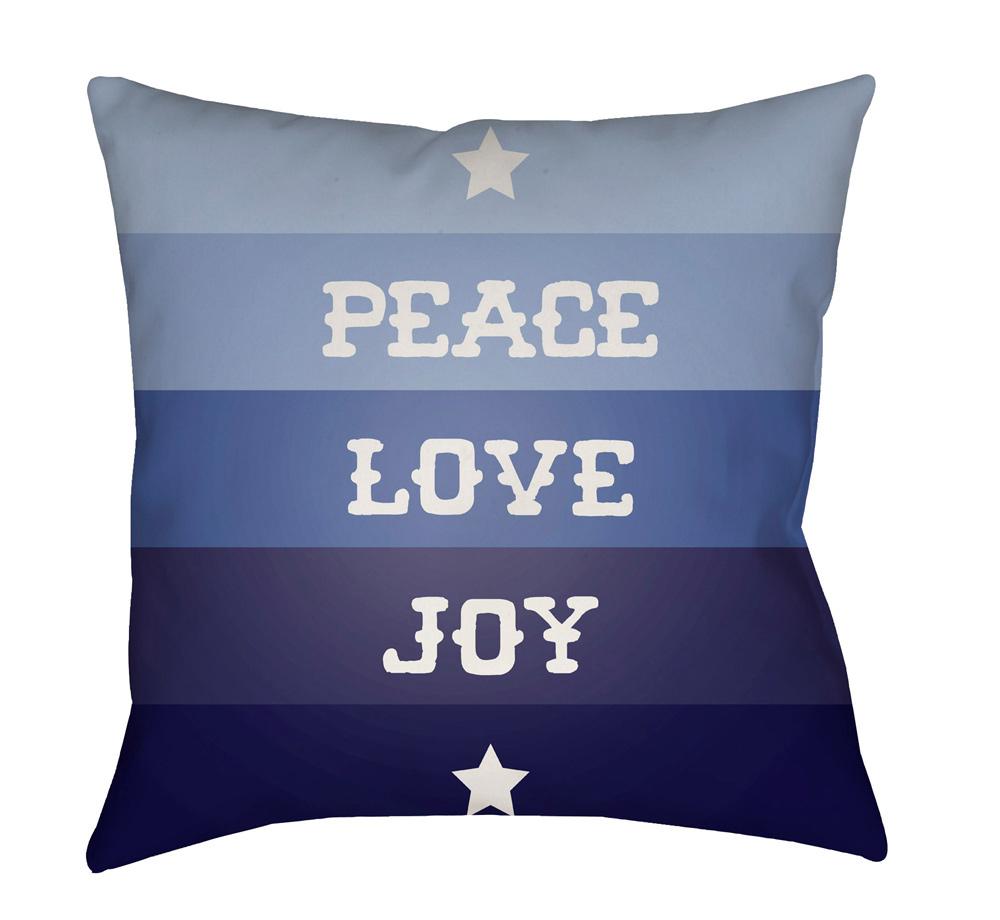 Livabliss - Peace Love Joy 20inLx20inW Accent Pillow - HDY077-2020 veiw 1