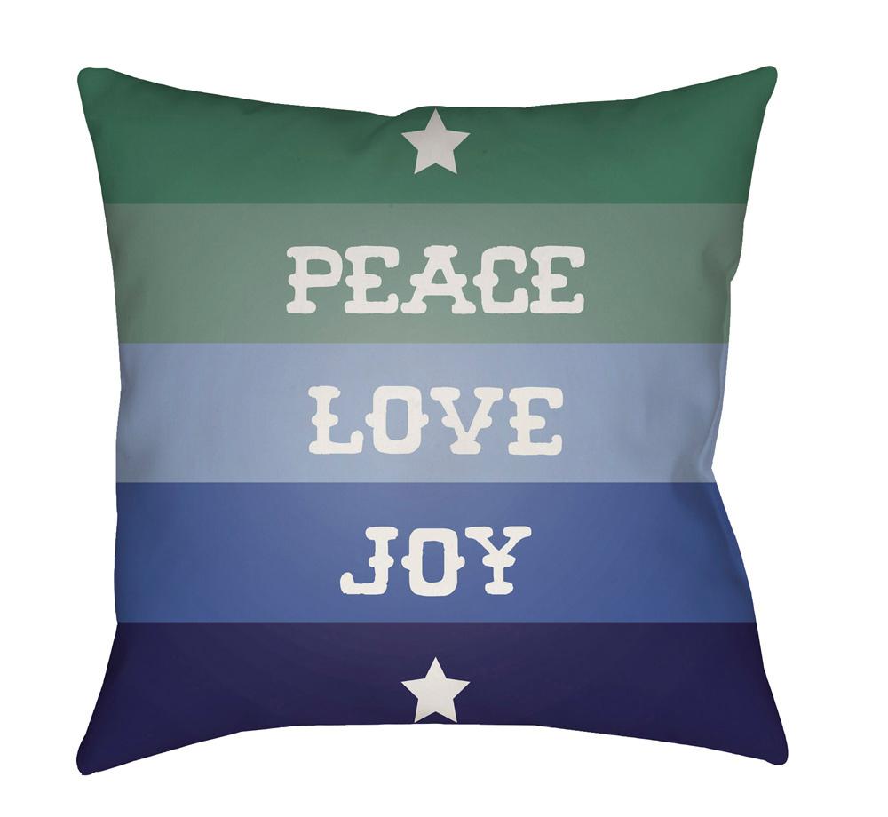 Livabliss - Peace Love Joy 20inLx20inW Accent Pillow - HDY078-2020 veiw 1