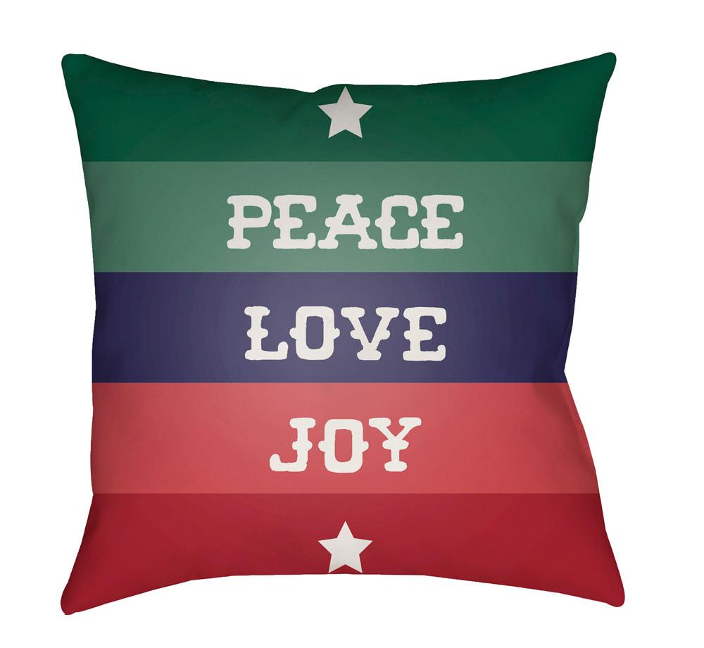 Livabliss - Peace Love Joy 20inLx20inW Accent Pillow - HDY079-2020 veiw 1