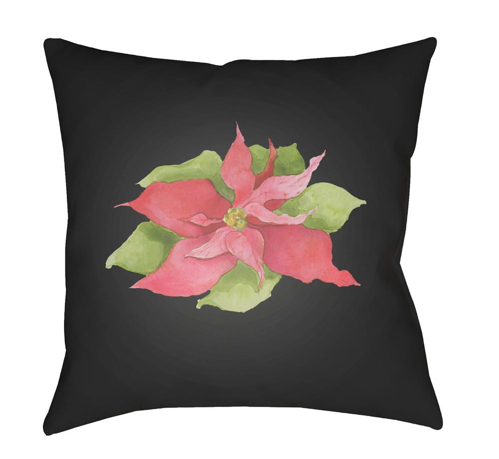 Livabliss - Poinsettia 18inLx18inW Accent Pillow - JOY030-1818 veiw 1
