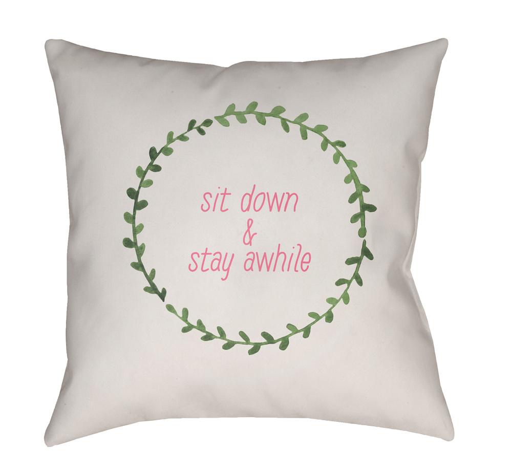 Livabliss - Stay Awhile 18inLx18inW Accent Pillow - QTE058-1818 veiw 1