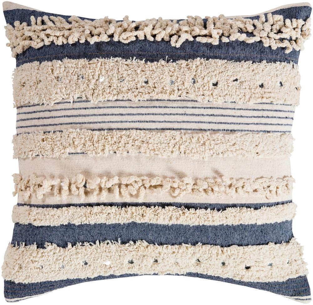 Livabliss - Temara 18inLx18inW Accent Pillow - With Down Insert - TMA006-1818D veiw 1