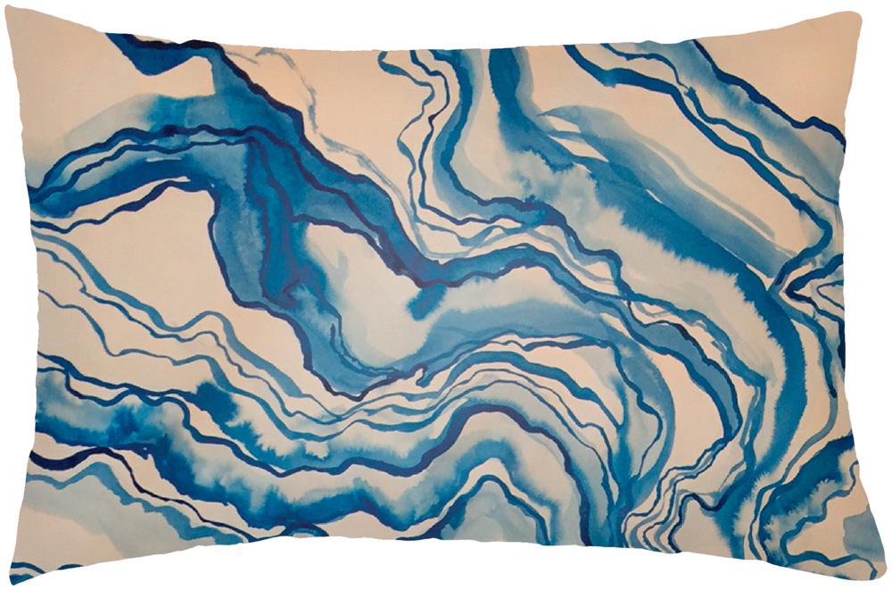 Livabliss - Watercolor Marble 14inLx22inW Lumbar Pillow - WCM001-1422 veiw 1