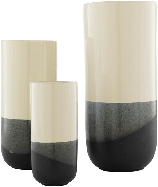 Livabliss - Geo Vase  - Charcoal - GEO002-SET veiw 1