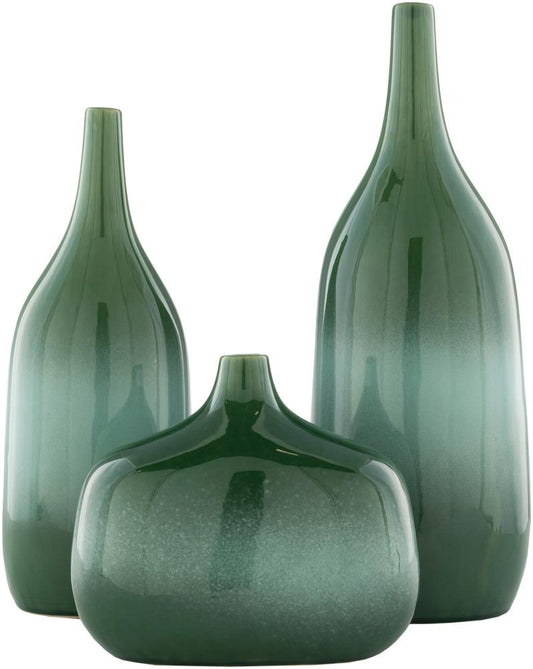 Livabliss - Sparta Vase  - Green - SPA002-SET veiw 1