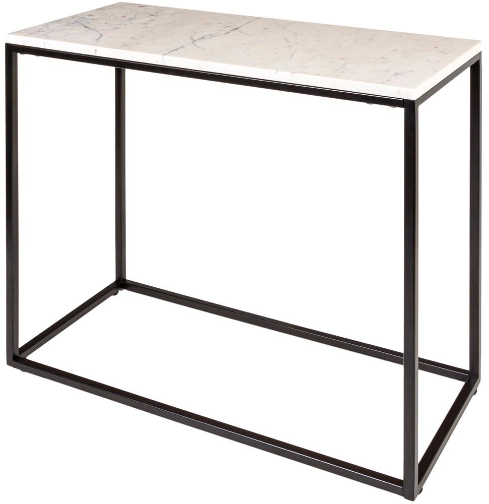 Livabliss - Aryaa End Table - White - Black - YAA-010 veiw 1