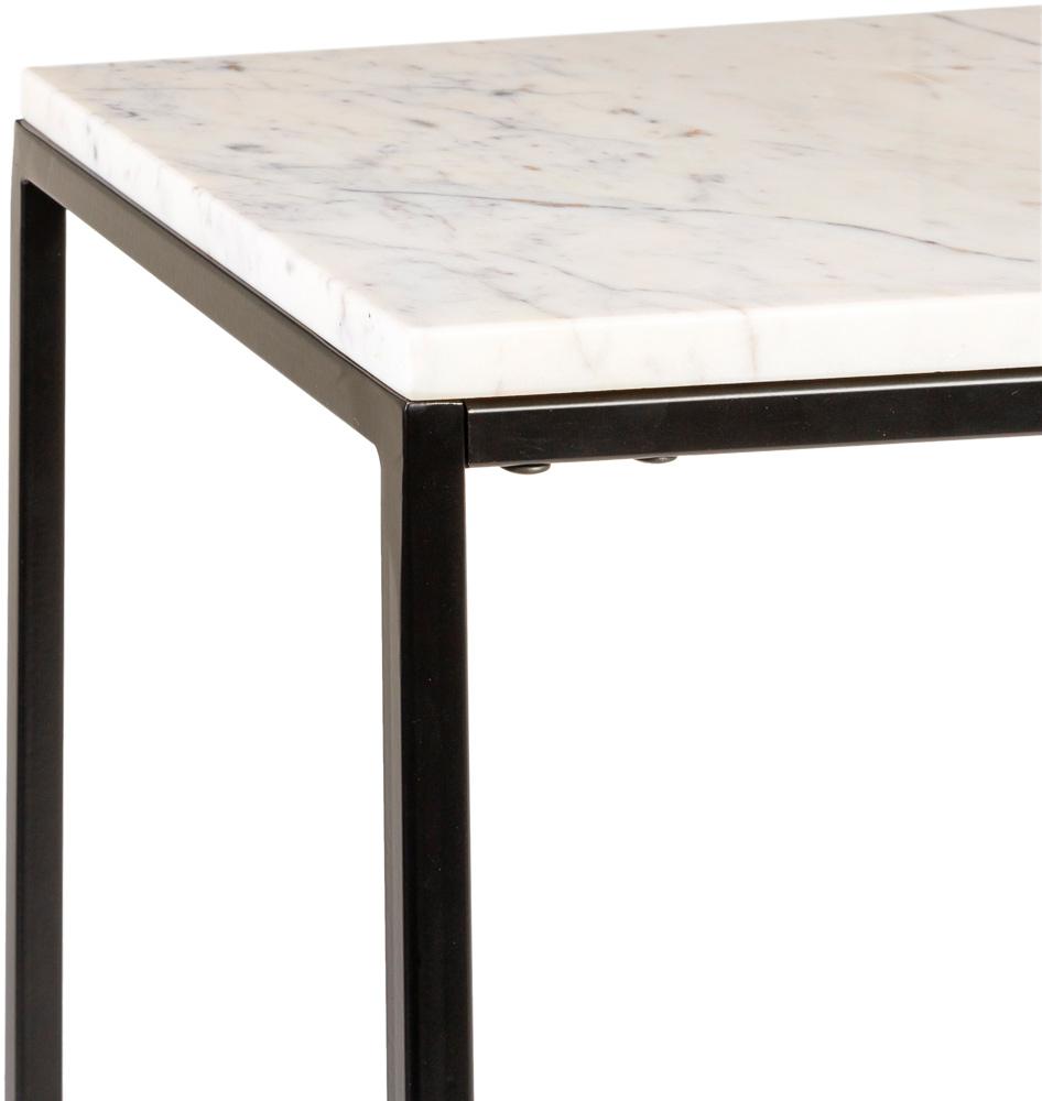 Livabliss - Aryaa End Table - White - Black - YAA-010 veiw 3