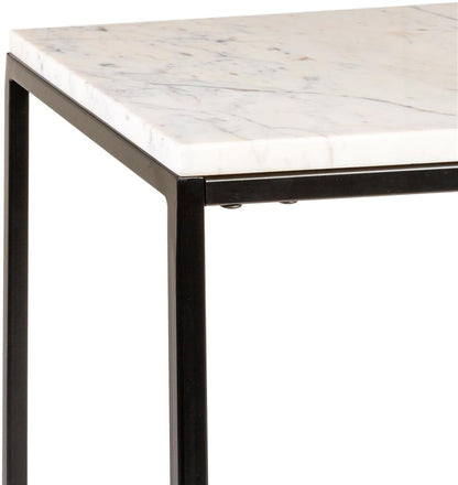 Livabliss - Aryaa End Table - White - Black - YAA-010 veiw 3