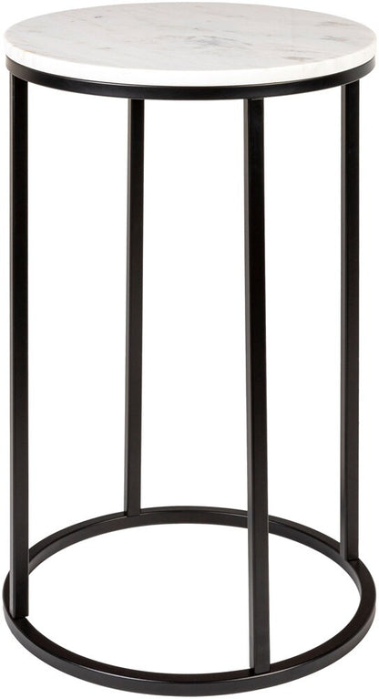 Livabliss - Aryaa End Table - White - Black - YAA-013 veiw 1