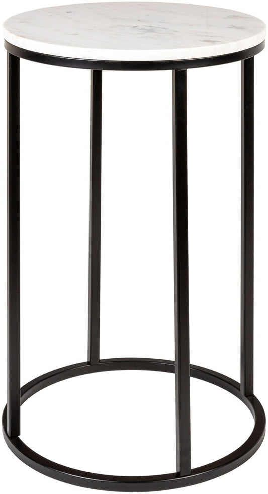 Livabliss - Aryaa End Table - White - Black - YAA-013 veiw 1