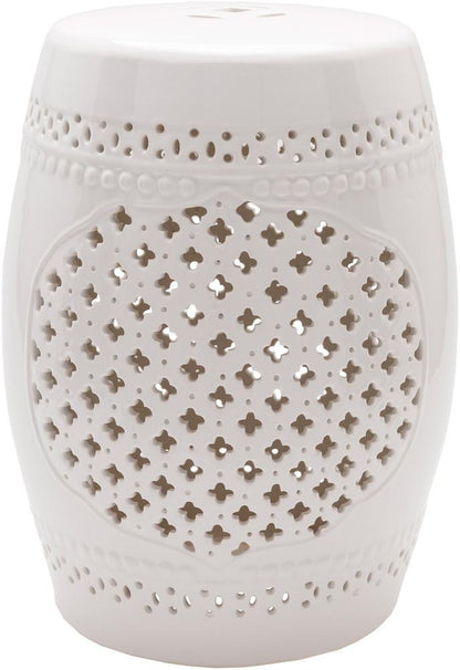Livabliss - Auburndale Garden Stool - White - ADL003-121218 veiw 1