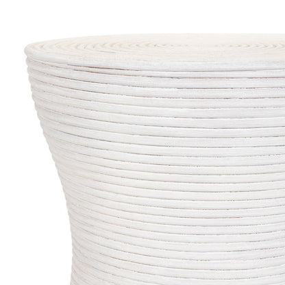 Livabliss - Balinese End Table - White - BAS-005 veiw 2