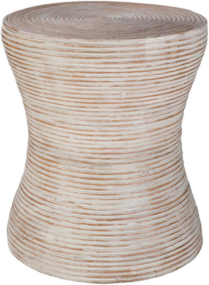 Livabliss - Balinese End Table - White - BAS001-121218 veiw 1
