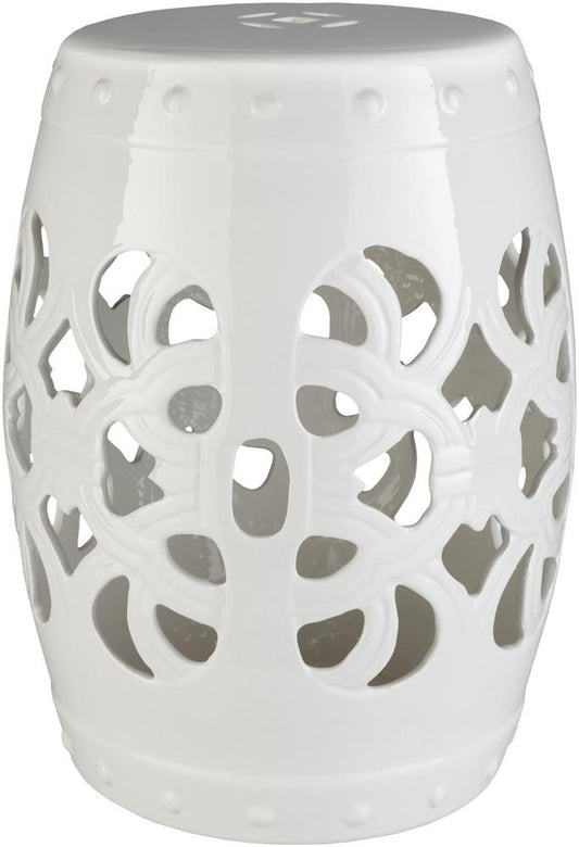 Livabliss - Brinnon Garden Stool - White - BIN003-131318 veiw 1
