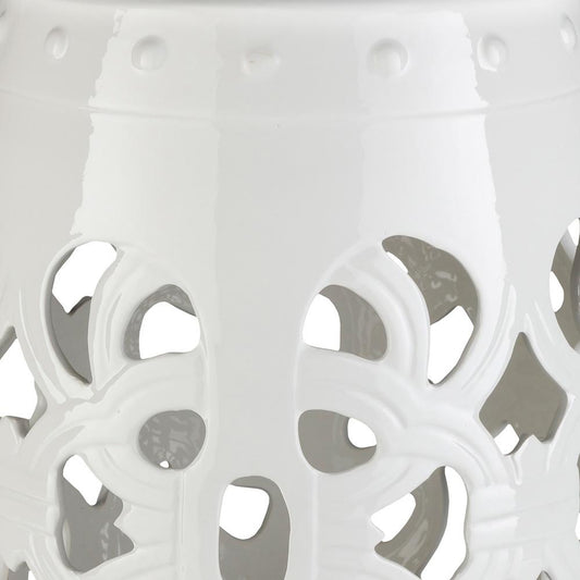 Livabliss - Brinnon Garden Stool - White - BIN003-131318 veiw 2