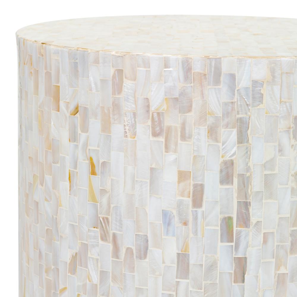 Livabliss - Iridescent End Table - Ivory - ISC-001 veiw 3