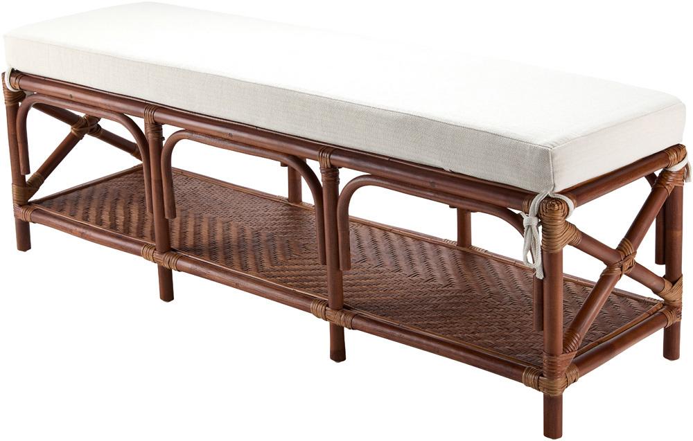 Livabliss - Kaili Bench - Cream - Dark Brown - KIL002-195116 veiw 1