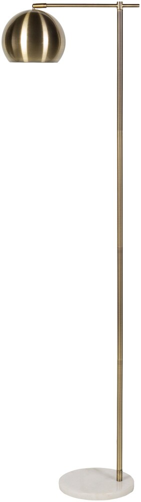 Livabliss - Hartford Task Floor Lamp - Metallic - Brass - White - HRF-005 veiw 1