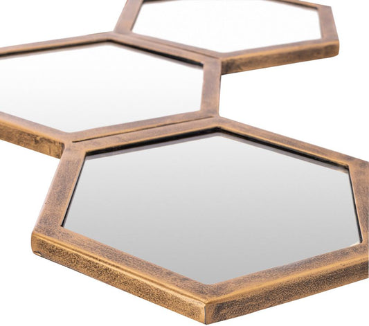 Livabliss - Honeycomb Accent Mirror - Gold - HNY001-1135 veiw 2