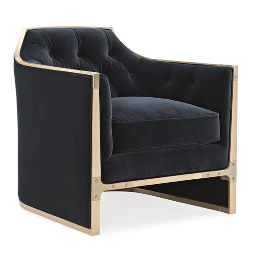 Caracole - The CatS Meow Chair in Midnight Blue - UPH-CHAWOO-84B veiw 1