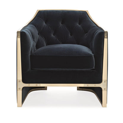 Caracole - The CatS Meow Chair in Midnight Blue - UPH-CHAWOO-84B veiw 2