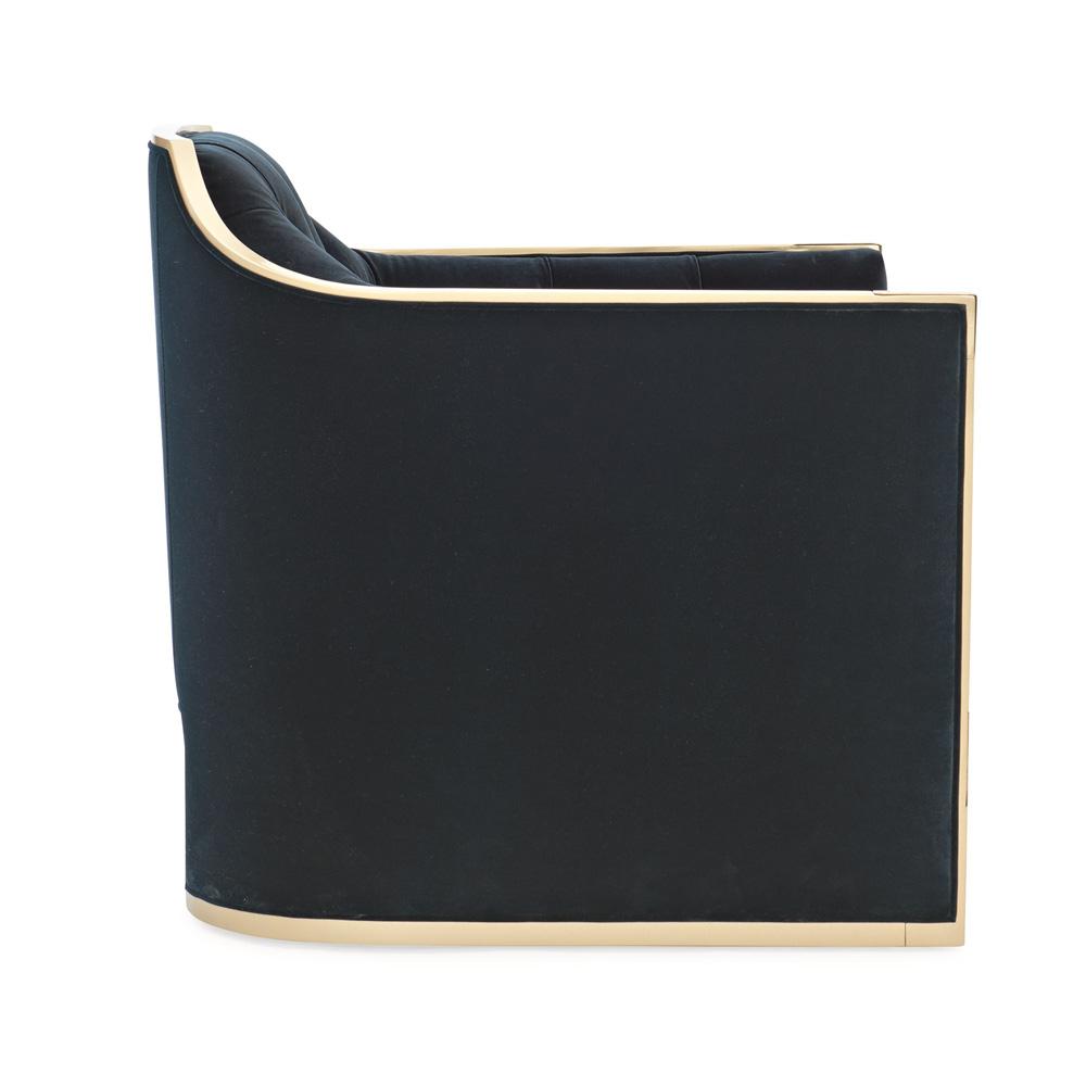 Caracole - The CatS Meow Chair in Midnight Blue - UPH-CHAWOO-84B veiw 3