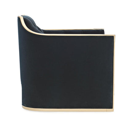 Caracole - The CatS Meow Chair in Midnight Blue - UPH-CHAWOO-84B veiw 3