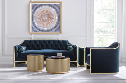 Caracole - The CatS Meow Chair in Midnight Blue - UPH-CHAWOO-84B veiw 5