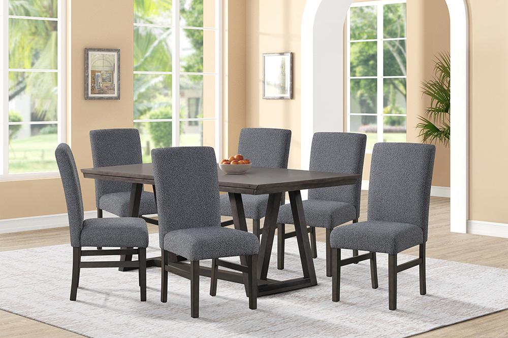 New Classic Furniture - High Line Dining Table And 6 Gray Chairs - 40-4125-DG6C veiw 1