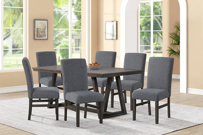 New Classic Furniture - High Line Dining Table And 6 Gray Chairs - 40-4125-DG6C veiw 1