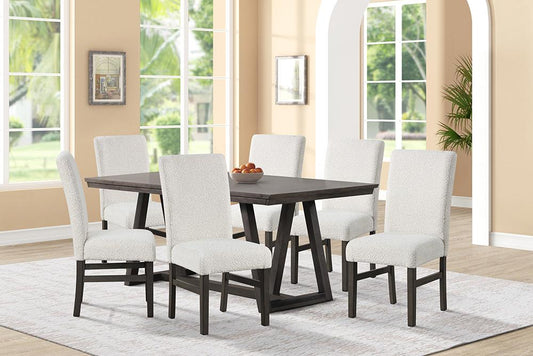 New Classic Furniture - High Line Dining Table And 6 White Chairs - 40-4125-DW6C veiw 1