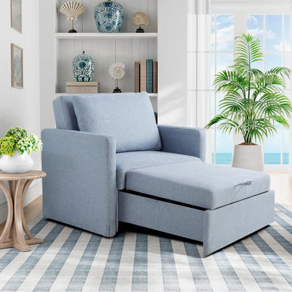 Lifestyle Solutions - Serta Baltimore Convertible Chair, Blue - 111A049BLU veiw 12