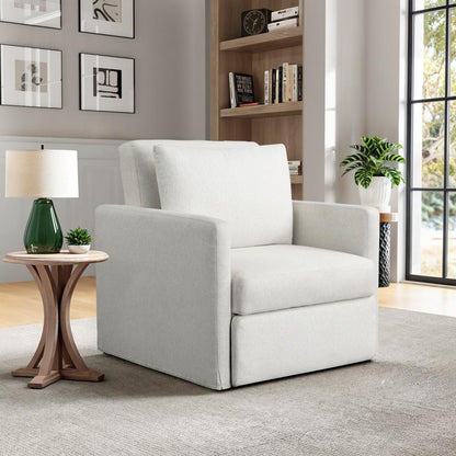 Lifestyle Solutions - Serta Baltimore Convertible Chair, Cream - 111A049CRM veiw 11