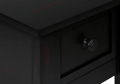 Monarch Specialties - Side Table, Narrow, Small, Storage Drawer, Bedroom, Black Veneer, Transitional - I-3961 veiw 6