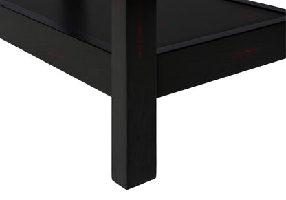 Monarch Specialties - Side Table, Narrow, Small, Storage Drawer, Bedroom, Black Veneer, Transitional - I-3961 veiw 7