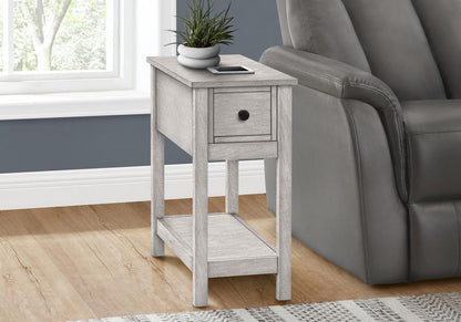 Monarch Specialties - Side Table, 2 Tier, Grey Veneer, Transitional - I-3963 veiw 2