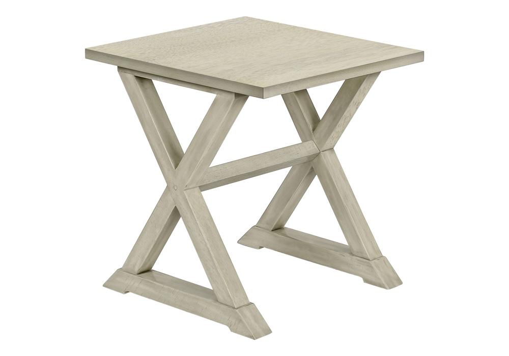 Monarch Specialties - Accent Table, Antique White Veneer, Transitional - I-3989 veiw 1