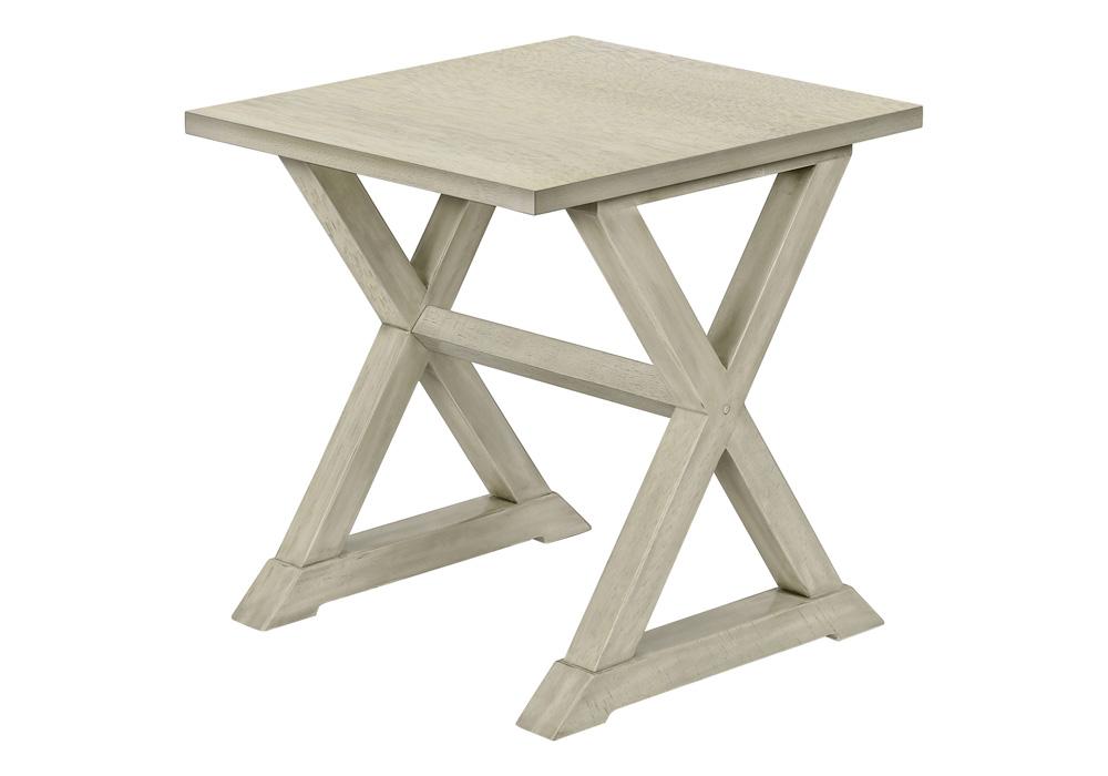 Monarch Specialties - Accent Table, Antique White Veneer, Transitional - I-3989 veiw 4