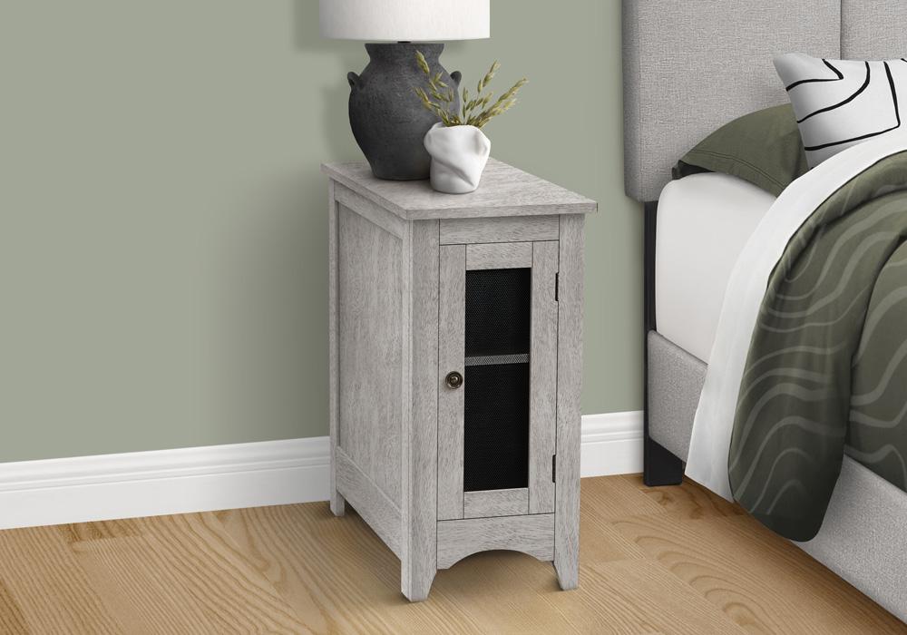 Monarch Specialties - Side Table, Grey Veneer, Transitional - I-3996 veiw 3