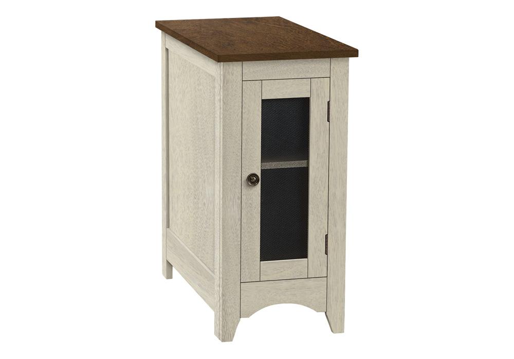Monarch Specialties - Side Table, Antique White Veneer, Brown Veneer, Transitional - I-3966 veiw 1