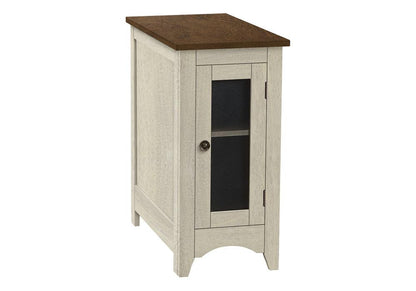 Monarch Specialties - Side Table, Antique White Veneer, Brown Veneer, Transitional - I-3966 veiw 1