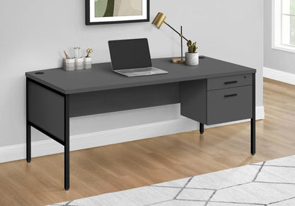 Monarch Specialties - Computer Desk, 72inL, Black Metal, Contemporary, Modern - I-7730 veiw 2