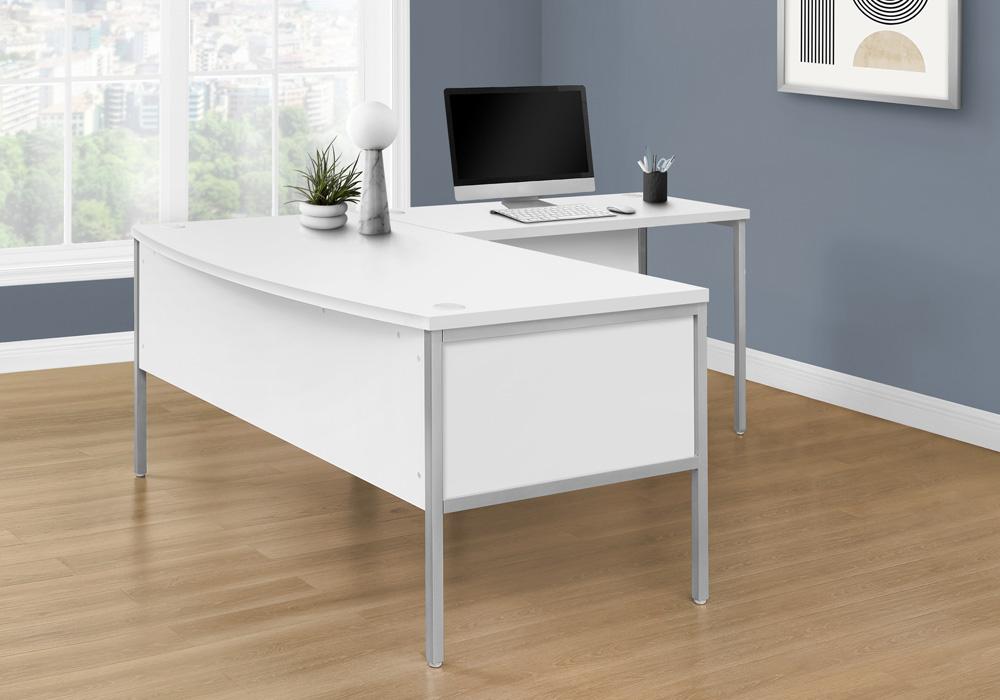 Monarch Specialties - Computer Desk, 72inL, Silver Metal, Contemporary, Modern - I-7725 veiw 3