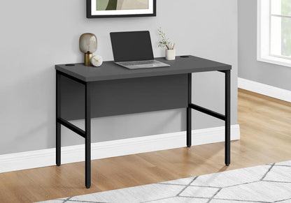 Monarch Specialties - Computer Desk, 48inL, Work, Home Office, Commercial Grade, Grey Laminate, Black Metal, Contemporary, Modern - I-7731 veiw 2
